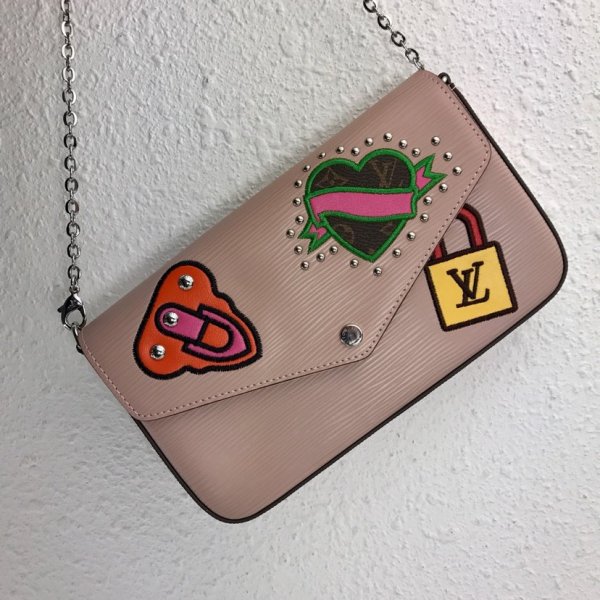 Fashion Louis Vuitton Replicas Stories Epi Leather Pochette Felicie M63726 Bag Replica Handbags Louis Vuitton Pochette