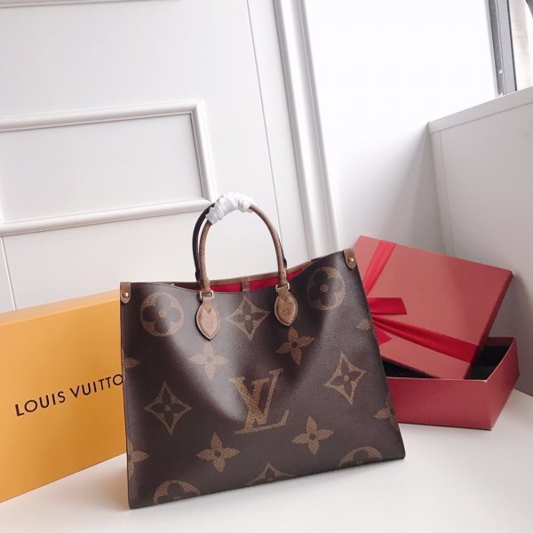 High Quality Louis Vuitton Replica Onthego GM Monogram in Marron M44576 Replica Handbags Louis Vuitton New Bags