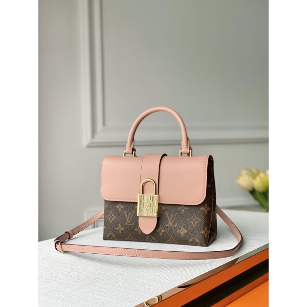 Louis Vuitton Monogram Canvas Locky BB Bag M44080 Fake Pink Bag Replica Handbags Louis Vuitton Locky