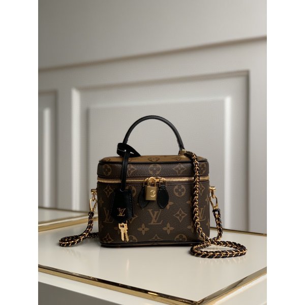 Shop Louis Vuitton Vanity PM Monogram M45165 Brown Replica Handbags Louis Vuitton Vanity