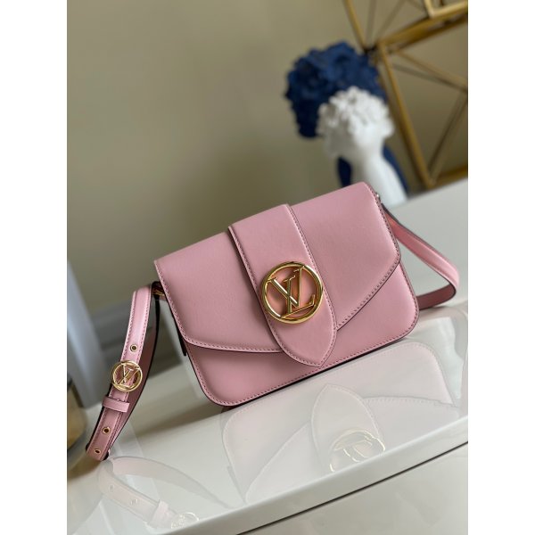 Louis Vuitton Replica Pont 9 Luxury M55948 Pink Leather Replica Handbags Louis Vuitton New Bags