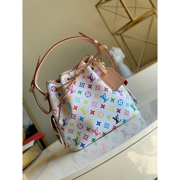 Louis Vuitton M42229 Monogram Multicolor Petit Noe Shoulder Bag Replica Handbags Louis Vuitton Monogram Multicolor