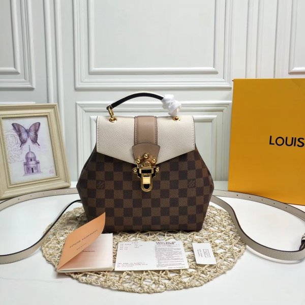 Louis Vuitton Clapton Backpack N42259 Damier Ebene Bag Replica Handbags Louis Vuitton Damier Ebene