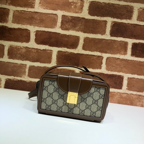 Gucci Replica 614368 GG mini bag with clasp closure Replica Handbags Gucci Shoulder
