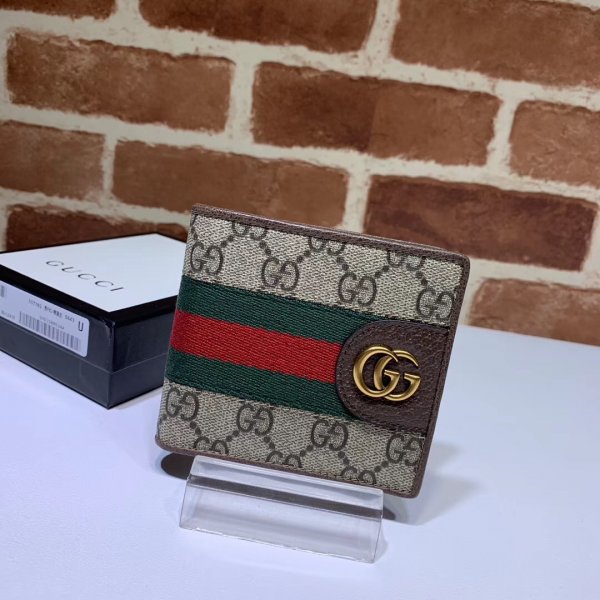 Replica Gucci Mens GG Supreme Pig Print 557702 Wallet Replica Handbags Gucci G Wallets