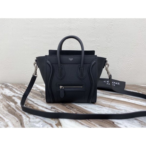 Celine Black Luggage Nano shopper 168243 Handbag Replica Handbags Celine Luggage