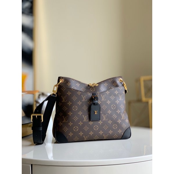 Louis Vuitton Replica M45352 Odeon MM Monogram in Black Replica Handbags Louis Vuitton Odeon