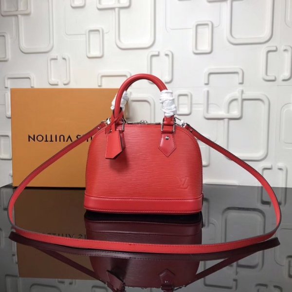 Louis Vuitton Epi Leather Alma BB Noir M40301 Red Replica Handbags Louis Vuitton Alma