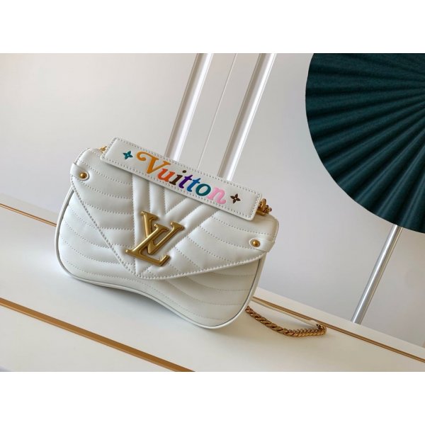Replicas Louis Vuitton USA New Wave Bag MM Shoulder Malibu M51946 White Replica Handbags Louis Vuitton BumbagWave