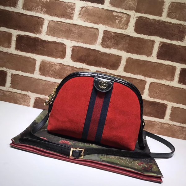 USA Gucci Replicas GG Supreme Ophidia Small Rounded Top Shoulder 499621 Bag Replica Handbags Gucci Ophidia