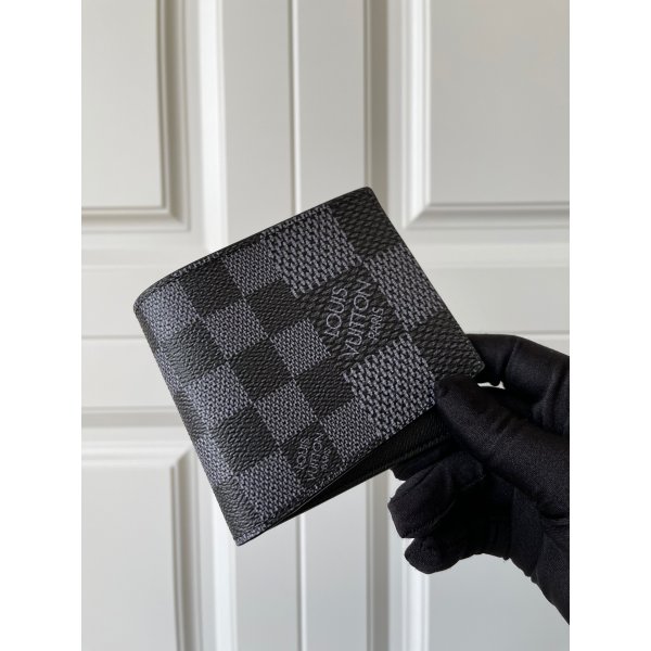 Fake Louis Vuitton N60434 Wallet Damier Graphite Canvas Replica Handbags Louis Vuitton Wallets