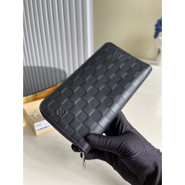 Luxury Louis Vuitton Zippy Organizer N60003 Wallet Black Replica Handbags Louis Vuitton Wallets