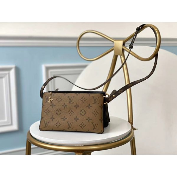 Louis Vuitton Replica Pouche LV3 Monogram M45412 Brown Replica Handbags Louis Vuitton Monogram