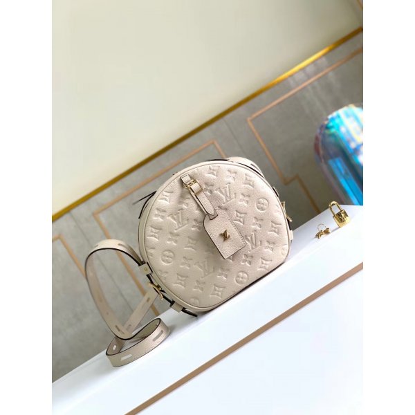 Louis Vuitton Replica Monogram Boite Leather M45276 Creme Bags Replica Handbags Louis Vuitton Boite