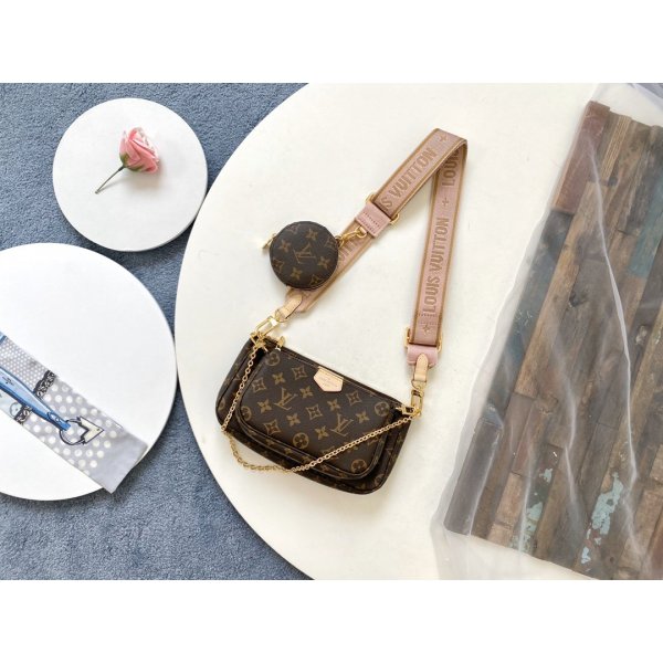 Top Quality Louis Vuitton AAA+ M44823 Pink iece Suite Iconic Bags Replica Handbags Louis Vuitton Pochette