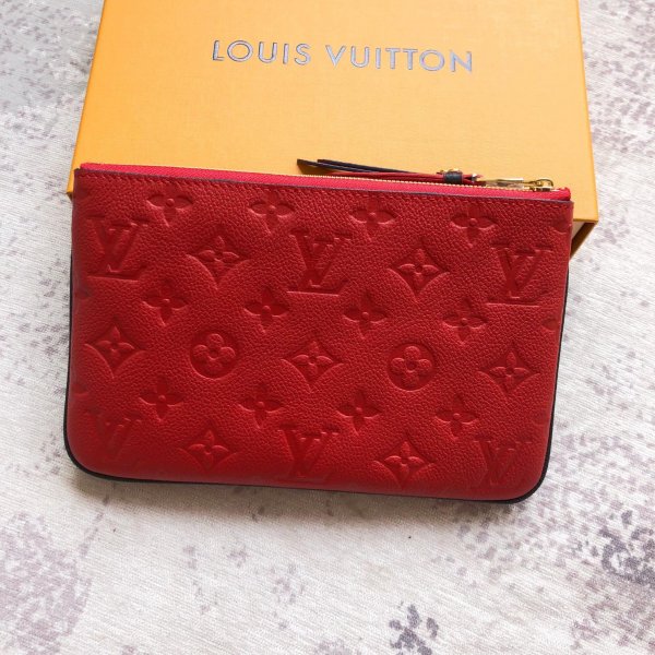7 Star Louis Vuitton Replicas Monogram Pochette Double Zip M63905 red Bag Replica Handbags Louis Vuitton Pochette