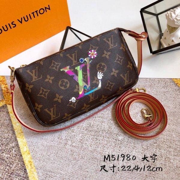 AAA+ Auth Louis Vuitton Monogram M51980 Pochette Accesoir Replica Handbags Louis Vuitton Pochette