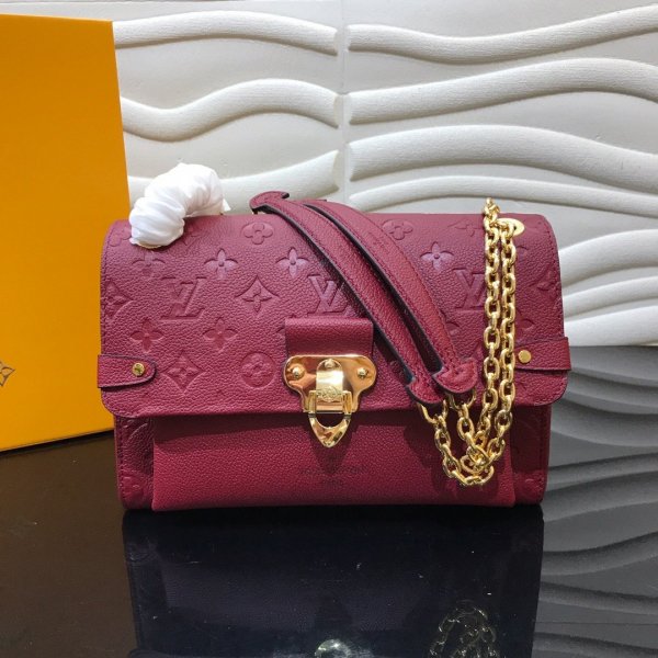 Best Louis Vuitton Monogram Empreinte Leather Vavin PM M43931 Wine Red Bag Replica Handbags Louis Vuitton Monogram Empreinte