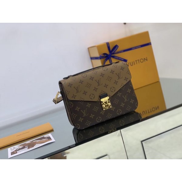 Louis Vuitton Replica M44876 Pochette Metis Monogram Reverse Canvas Replica Handbags Louis Vuitton Pochette