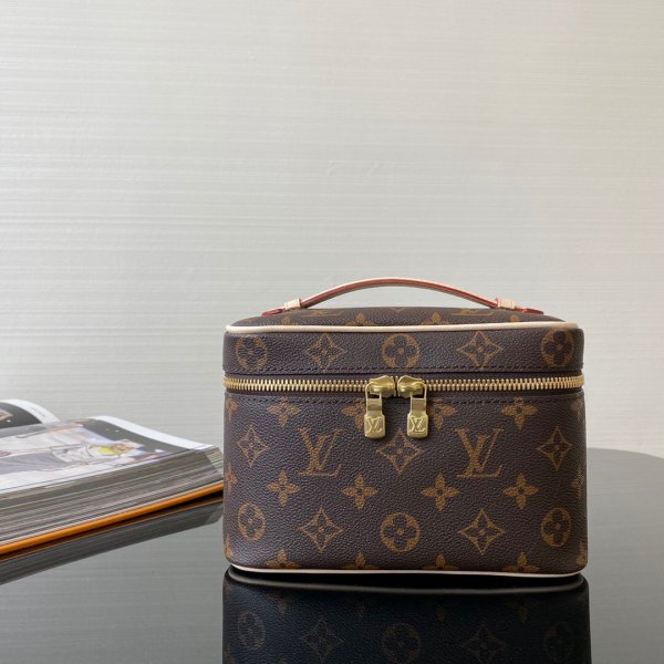 Louis Vuitton Nice Bb Monogram Canvas M42263 Brown AAA+ Replica Handbags Louis Vuitton Nano