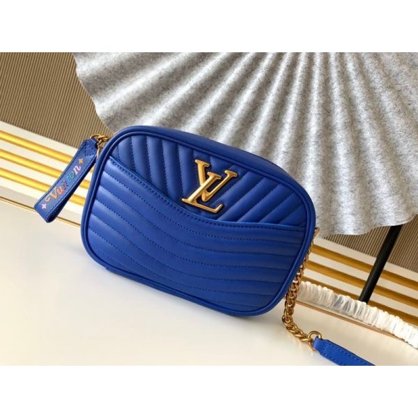 Best Louis Vuitton New Wave Camera Bag Replicas LV New Wave Leather M53683 Navy blue Replica Handbags Louis Vuitton BumbagWave