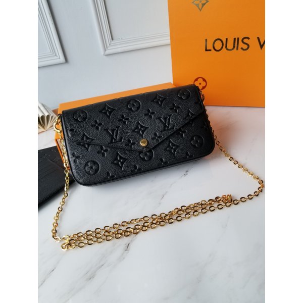 AAA+ Louis Vuitton M62299 Pochette Felicie Fashion Clutch Purse Chain Replica Handbags Louis Vuitton Pochette
