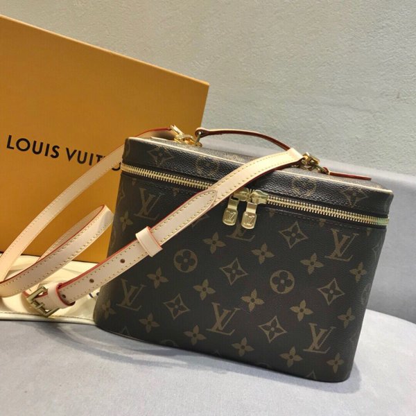 Louis Vuitton Nice Bb Monogram Canvas M42265 Brown Replica Replica Handbags Louis Vuitton Nano