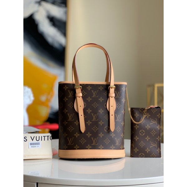 Louis Vuitton Replica Petit Bucket M42238 Monogram Canvas Replica Handbags Louis Vuitton Monogram