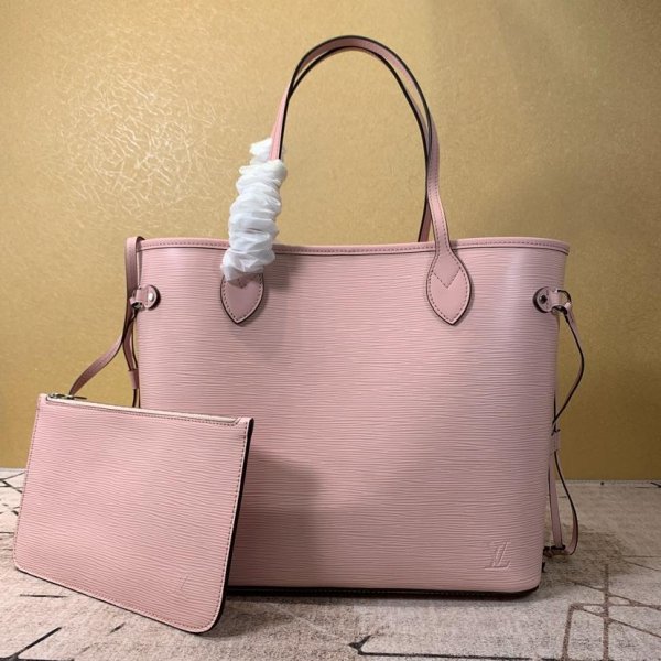 Louis Vuitton Replica Neverfull MM Epi Leather Noir Rose Replica Handbags Louis Vuitton Shopping bagNeverfull