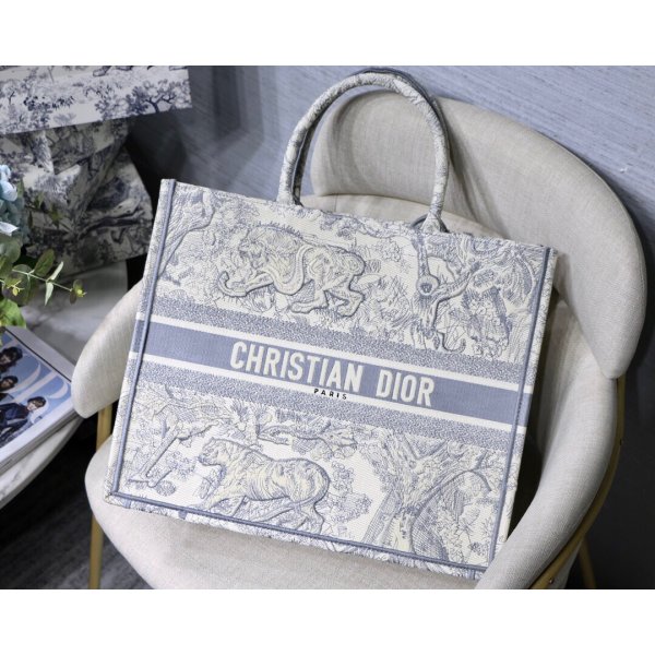 Best Christian Dior CD Book Tote Dark Blue High Quality Bags Replica Handbags Dior Book