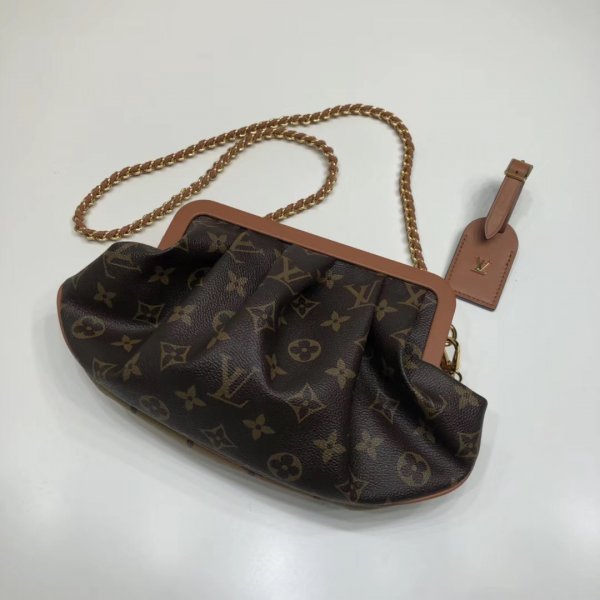 Louis Vuitton Boursicot EW Monogram in Brown Fake M45229 Bag Replica Handbags Louis Vuitton Monogram