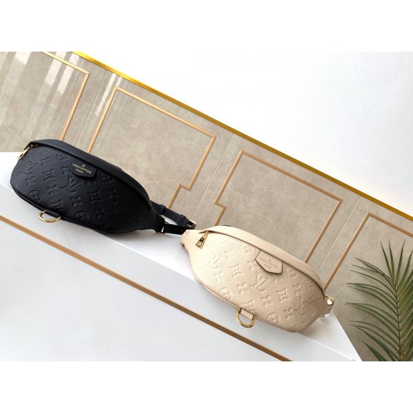 Louis Vuitton Replica Monogram Empreinte Bumbag M44812 BlackCream Replica Handbags Louis Vuitton BumbagWave
