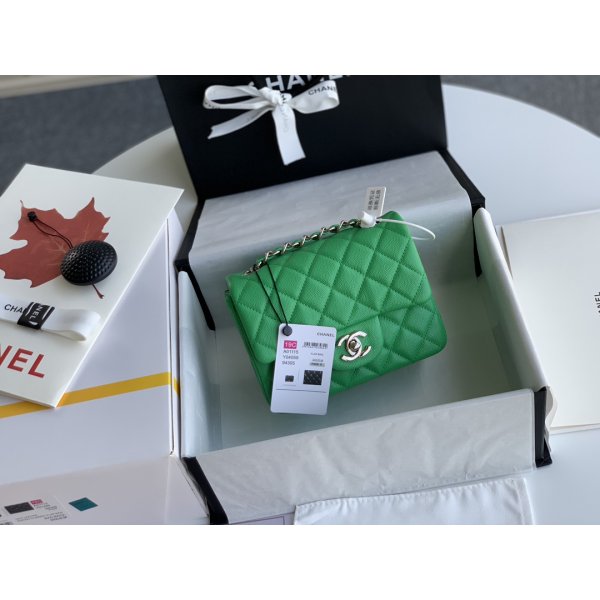 CC Wholesale Green CF 17CM Mini Flap Bags Replica Handbags Ch 