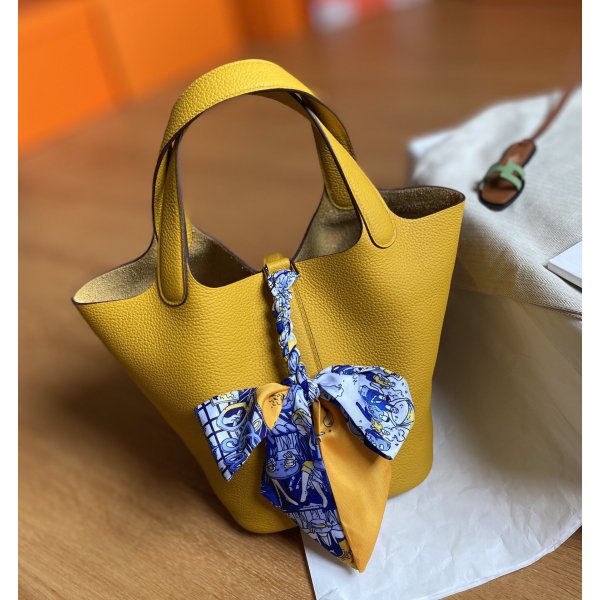hermes Luxury picotin Yellow replica bags cheap bracelets Replica Handbags Hermes Picotin Bag
