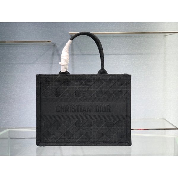 Replica Dior CD Book Tote Black Oblique Embroidery Replica Handbags Dior Book