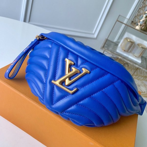 Fashion Louis Vuitton Replica New Wave Bum Bag M53750 Blue Replica Handbags Louis Vuitton BumbagWave