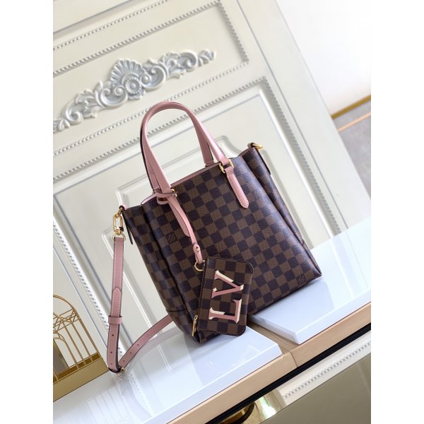 Louis Vuitton Luxury Belmont PM Damier Ebene N60297 Bags Replica Handbags Louis Vuitton Damier Ebene