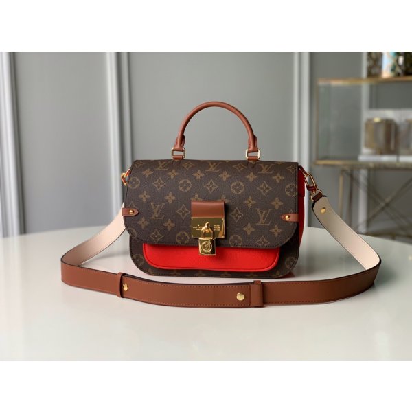 Replica Louis Vuitton M44548 Vaugirard Monogram Coquelicot Red Bag Replica Handbags Louis Vuitton Vaugirard