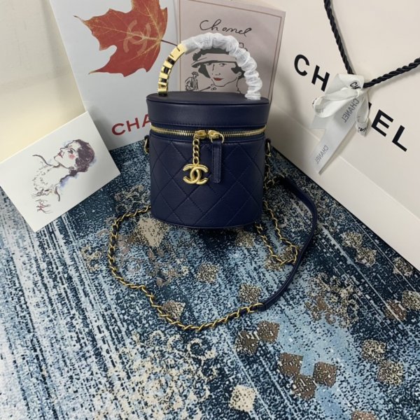 CC Replica Small Vanity Blue Classic Chain Replica Handbags Ch 