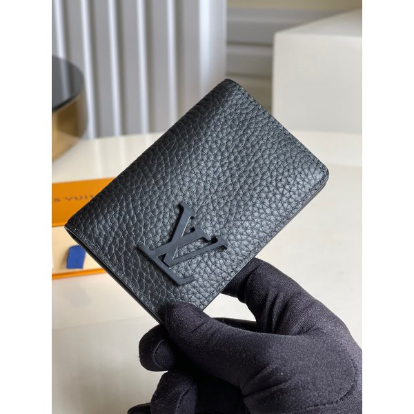Louis Vuitton Pocket Organizer H26 M69979 Black Small Leather Replica Handbags Louis Vuitton Wallets