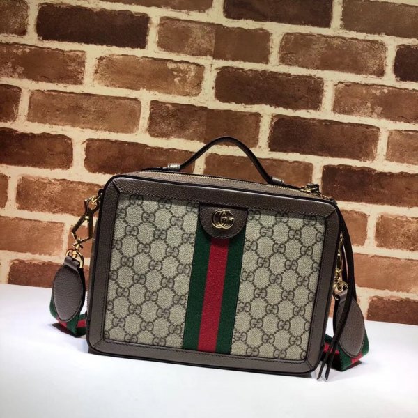 Replica Gucci High Quality GG Supreme Ophidia Small Shoulder 550622 Bag Replica Handbags Gucci Ophidia