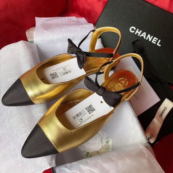 7 Star Chanel Shoes Golden Replica Luxury Shoes Ch