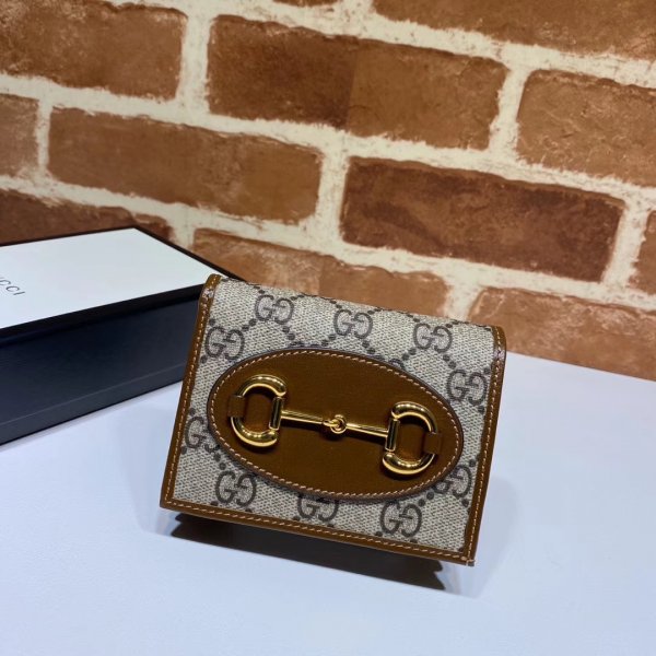 Top Quality Gucci Beige Fake 1955 Horsebit card case 621887 wallet Replica Handbags Gucci G Wallets