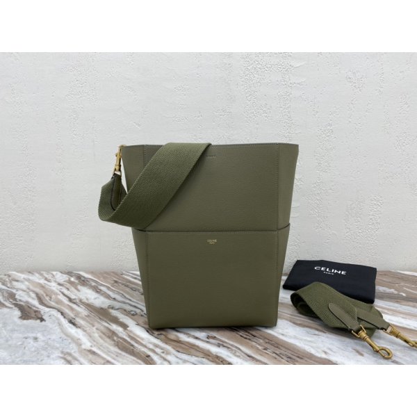 Top Quality Replica Celine Sangle Army Green Shoulder Bags Replica Handbags Celine Sangle
