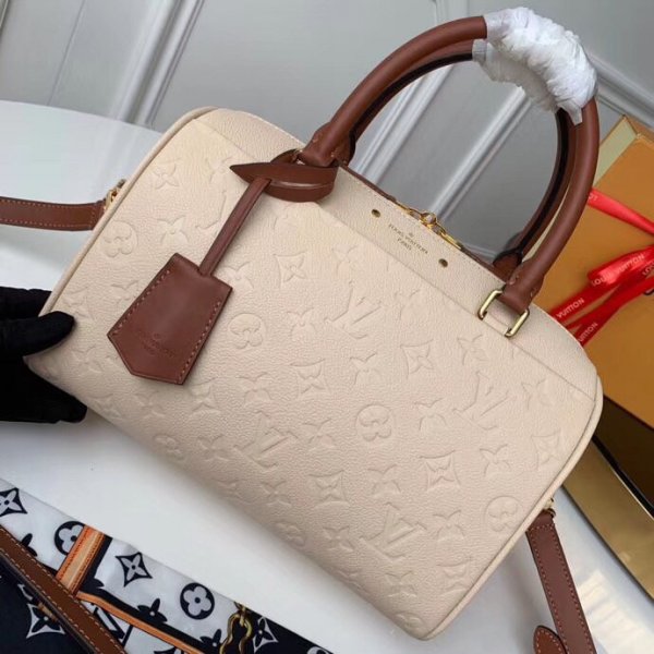 Knockoff Louis Vuitton Top Quality Speedy Bandouliere Bag 25 30cm Monogram Beige Replica Handbags Louis Vuitton SpeedyTwist