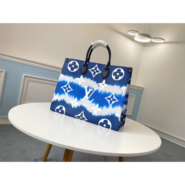 High Quality Louis Vuitton Replica Escale Onthego GM Autres Toiles Monogram M45120 Blue Replica Handbags Louis Vuitton New Bags