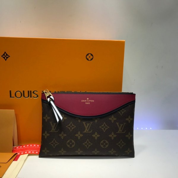 Top Quality Louis Vuitton AAA+ Monogram Canvas Pochette Tuileries M63903 Crimson Replica Handbags Louis Vuitton Pochette