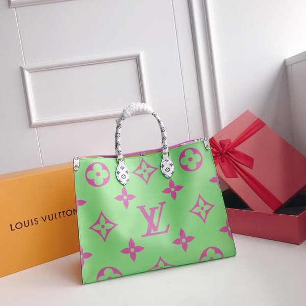 Louis Vuitton Cheap Escale Onthego GM Tote Bag M44576 Green Replica Handbags Louis Vuitton New Bags