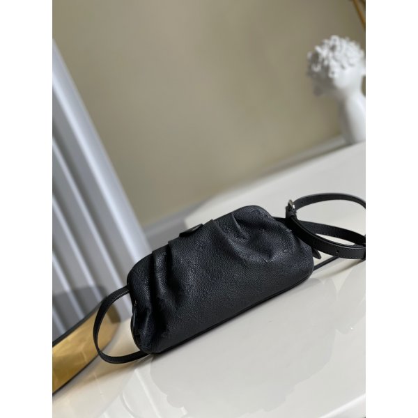 Louis Vuitton AAA+ M80093 Scala Mini Pouch Mahina Black Replica Handbags Louis Vuitton Mahina
