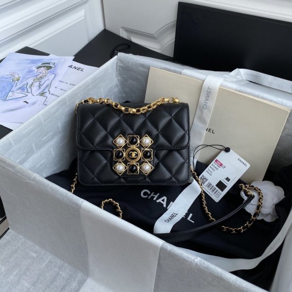 Designer Chanel 2020 Coco King Dom Flap Replica Black Bag Replica Handbags Ch 